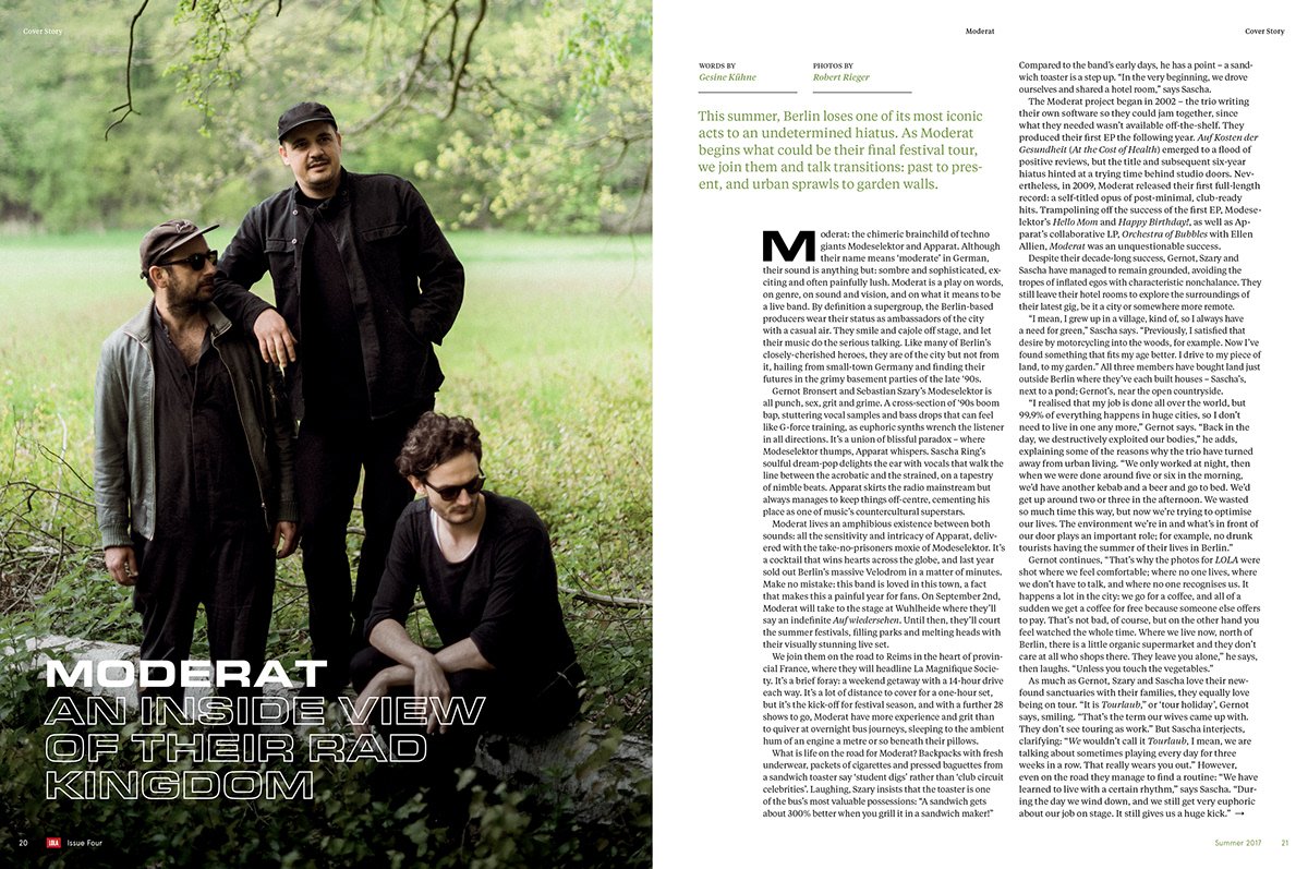 Moderat — 'An Inside View of Their Rad Kingdom', feature opener with band portraits